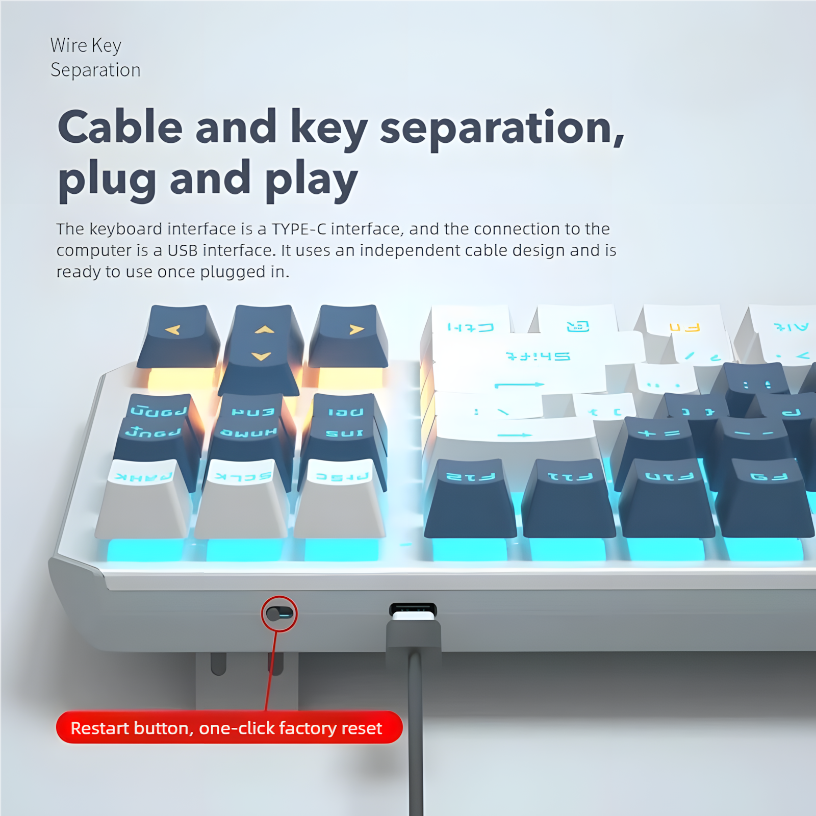 AULA F3087 87-Key Mechanical Gaming Keyboard with Blue Switches | Full NKRO, Anti-Ghosting