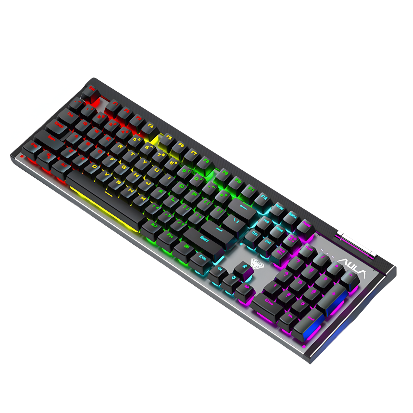 AULA T610 Rechargeable Wireless Keyboard and Mouse Combo | Mechanical Feel, RGB Backlit for Home Office Gaming