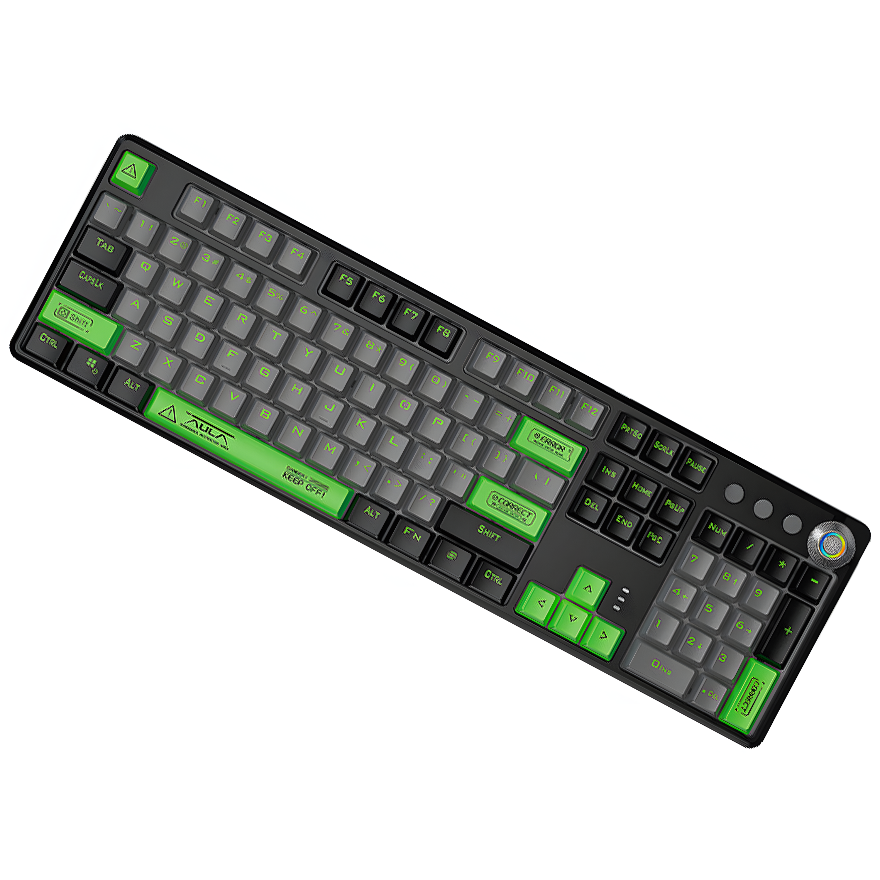 AULA F2088 Pro Mechanical Gaming Keyboard | Side-Printed Gradient Keycaps, 108-Key Full Size, Wired RGB Backlit for PC & Laptop