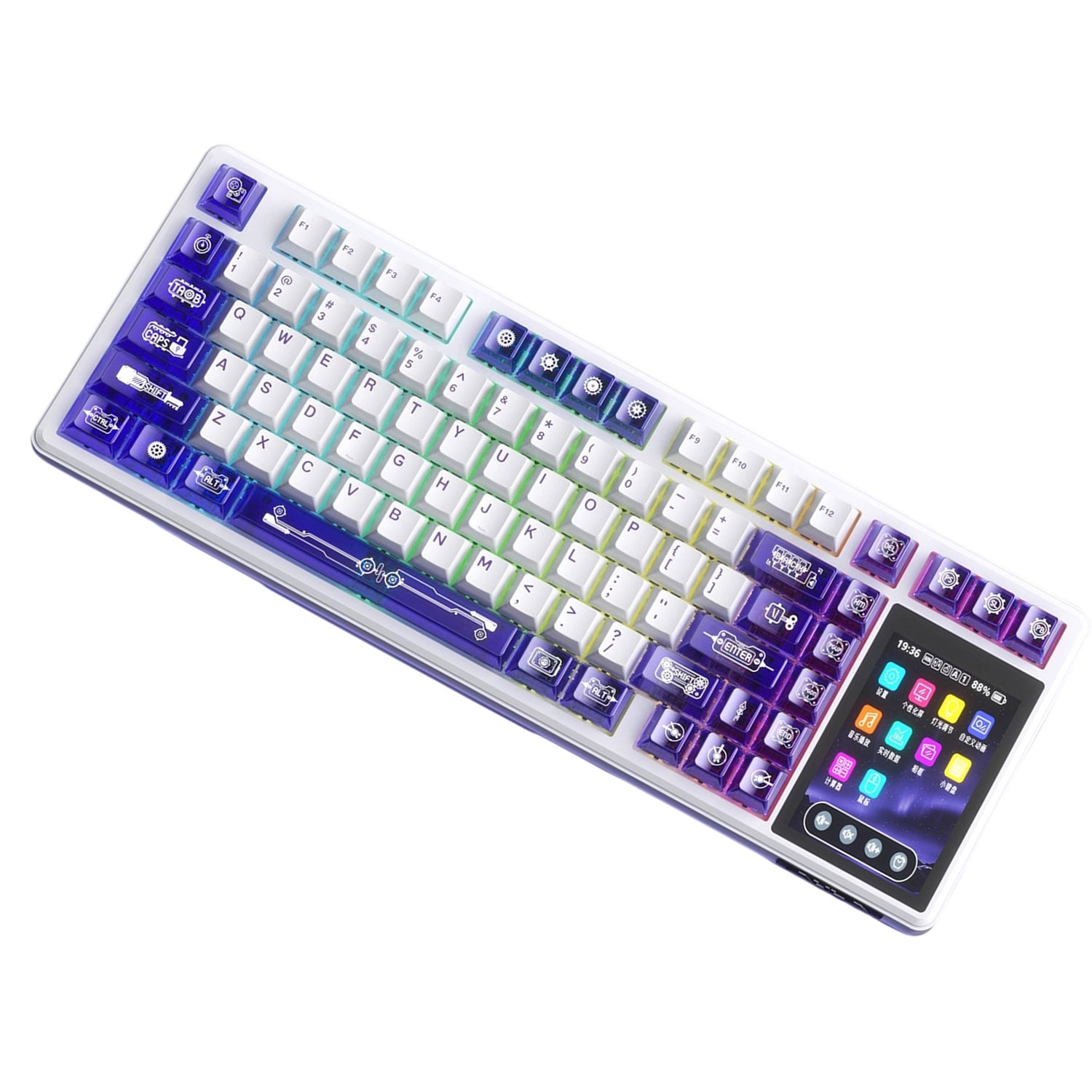 AULA L99 Wireless Custom Mechanical Keyboard with Color Display | Tri-Mode Connectivity, Long Battery Life, RGB Backlit for Gaming & Office