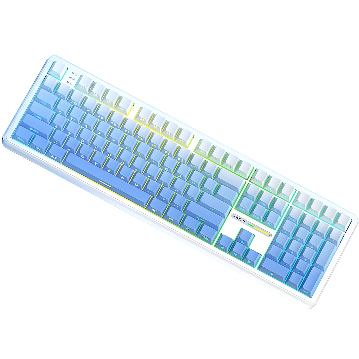 AULA F108 Full-Size Custom Mechanical Keyboard | Wireless Tri-Mode, Hot-Swappable, 108-Key Layout for Gaming & Office