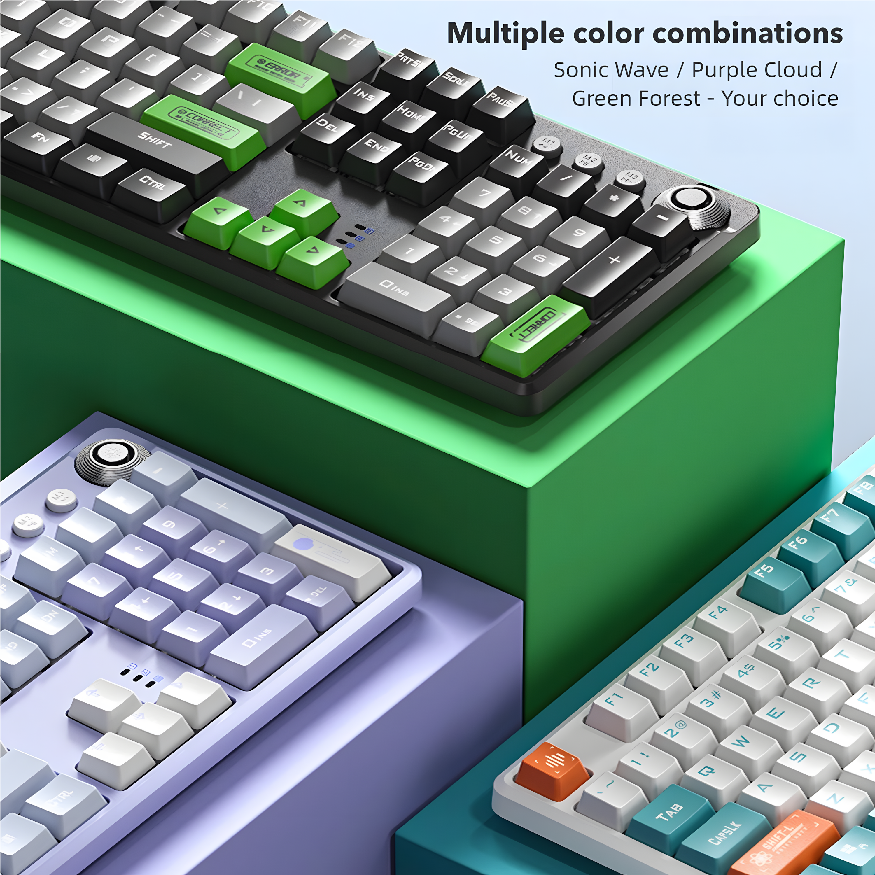 AULA F2088 Pro Mechanical Gaming Keyboard | Side-Printed Gradient Keycaps, 108-Key Full Size, Wired RGB Backlit for PC & Laptop