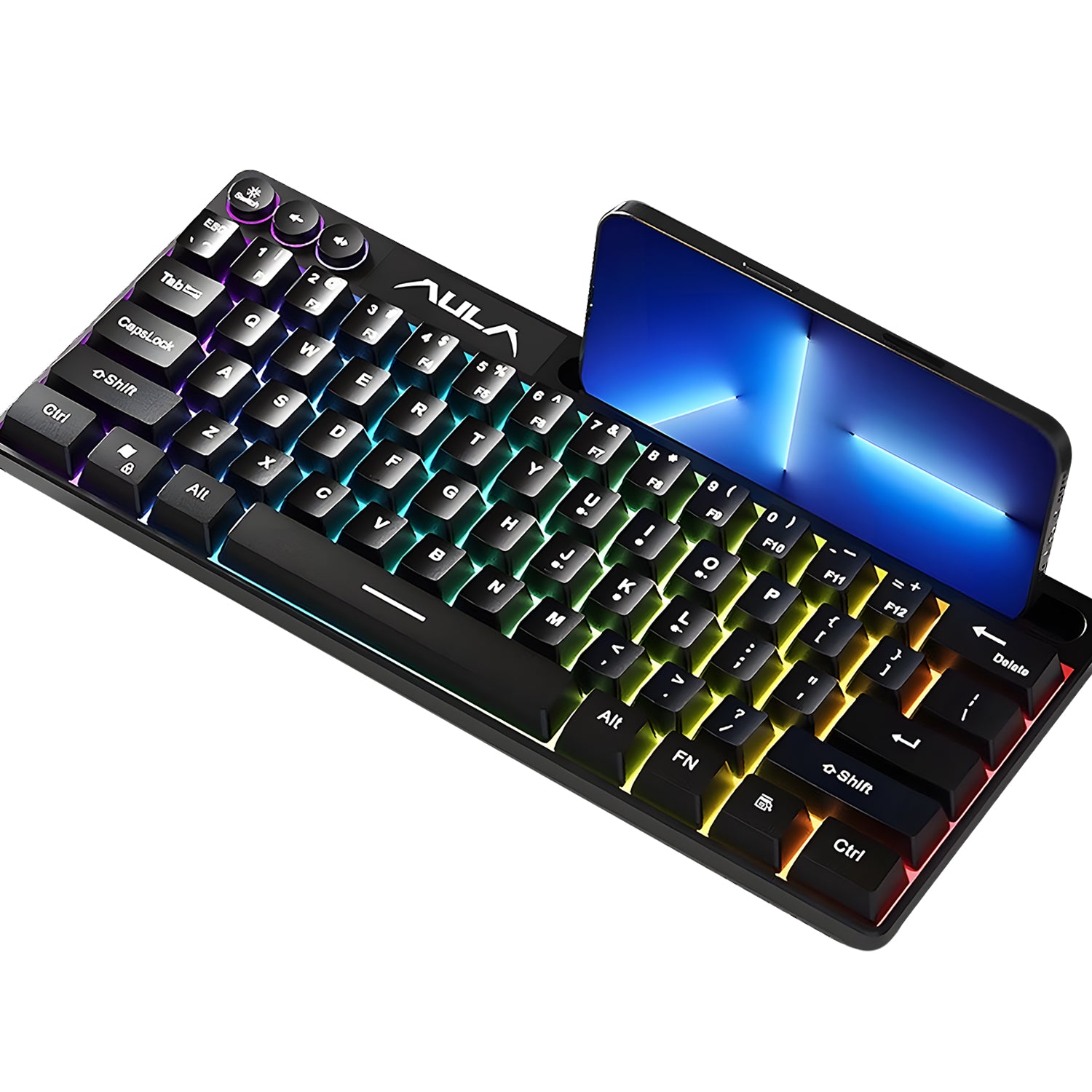 AULA F3061 60% Compact Mechanical Feel Keyboard | RGB Backlit, Portable USB for PC Laptop